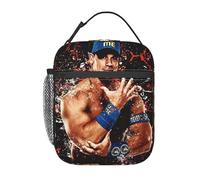 AsqLdQM John Boxer Cena Lunch Bag Portable Insulated Lunch Box Large Capacity Tote Bag Zipper Net Pocket 10 L X 4 W X 8 H inches for School Work Camping Travel