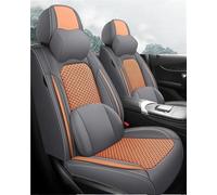 ASQOQJ Luxury Seat Protectors For Skoda For Rapid Fashion Breathable PU Leather Car Seat Covers Interior Protector Accessories(Orange,Luxury)
