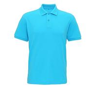 Asquith & Fox Men's Polo Shirt Super Smooth Knit - Regular Fit Short Sleeve - Turquoise 2XL