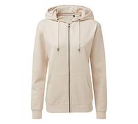 Asquith & Fox AQ081 Women's Zip-Through Organic Hoodie, Natural, XXL