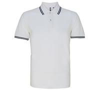 Asquith & Fox Asquith & Fox Mens Classic Fit Tipped Polo Shirt (white) - M, White