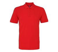 Asquith & Fox – Men's Short Sleeve Polo Shirt – Plain Cotton – Red – 4XL