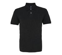 Asquith & Fox Men's Asquith and Fox Men's Polo Regular Fit Short Sleeve Polo Shirt, Black (Black Heather 000), XXX-Large (Manufacturer Size:3XL)