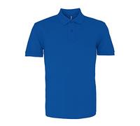 Asquith & Fox Men's Plain Short Sleeve Polo Shirt - Cotton - Bright Royal 000 (2XL)