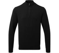 Asquith & Fox Men's Asquith & Fox Raid Fitted Half Zip Midlayer - Black - X-Large