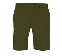 Asquith & Fox Men's Casual Chino Shorts in Olive | Size: XL Asquith & Fox Olive XL
