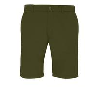 Asquith & Fox Mens Casual Chino Shorts (Olive) - Size Small
