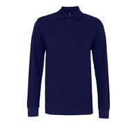 Classic Fit Long Sleeved Polo Shirt Asquith & Fox Navy L