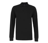Asquith & Fox Mens Classic Fit Long Sleeved Polo Shirt (Black) - Size Large