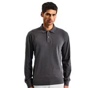 Asquith & Fox Men's Classic Fit Long Sleeved Polo Shirt in Charcoal | Size: Medium Asquith & Fox Charcoal M