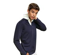 Asquith & Fox Mens Classic Fit Rugby Shirt - 4 Colours/Sml-3XL - Black - S