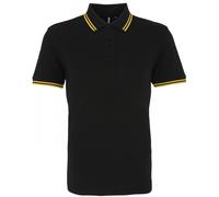 Asquith & Fox Men's Classic Fit Tipped Polo Shirt in Black | Size: 3XL Asquith & Fox Black 3XL