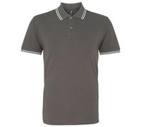 Asquith & Fox Men's Classic Fit Tipped Polo Shirt in Pale Grey | Size: 3XL Asquith & Fox Pale Grey 3XL