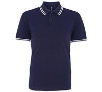 Asquith & Fox Polo Shirt - Classic Fit Tipped - Mid Navy - XXL (2XL)