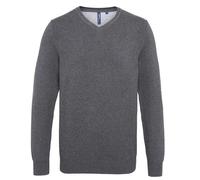 Asquith & Fox Men's Cotton Blend V-Neck Sweater Ribbed Tuck Stitch