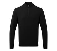 Asquith & Fox Mens Cotton Blend Zip Sweatshirt (Black) - Size 2XL