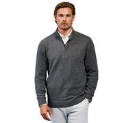 Asquith & Fox Men's Cotton Blend Zip Sweatshirt in Charcoal | Size: Medium Asquith & Fox Charcoal M