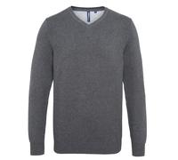Asquith & Fox Men's Cotton Rich V-Neck Sweater in Charcoal | Size: 2XL Asquith & Fox Charcoal 2XL