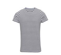Asquith & Fox Asquith & Fox Mens Mariniere Coastal Short Sleeve T-shirt - XXL, Off White