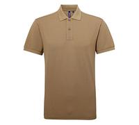 Asquith & Fox Men's Men’s Poly/Cotton Blend Polo Regular Fit Short Sleeve Polo Shirt, Brown (Khaki 000), Small (Manufacturer Size:Small)