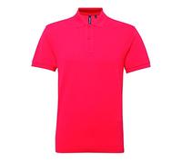 Asquith & Fox Men's Men’s Poly/Cotton Blend Polo Regular Fit Short Sleeve Polo Shirt, Pink (Hot Pink 000), X-Large (Manufacturer Size:XL)