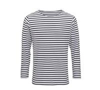 Asquith & Fox Men's Long-Sleeve Marinière T-Shirt RW6027 Cotton Regular Fit White/Navy XL