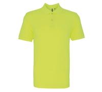 Asquith & Fox Mens Plain Short Sleeve Polo Shirt (Neon Yellow) - Multicolour Cotton - Size 3XL