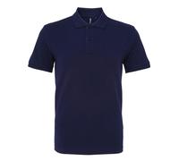 Asquith & Fox Mens Plain Short Sleeve Polo Shirt (Navy) Cotton - Size 4XL