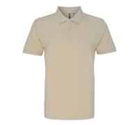 Plain Short Sleeve Polo Shirt Asquith & Fox Natural XL