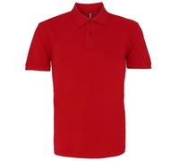 Asquith & Fox Men's Plain Short Sleeve Polo Shirt in Red | Size: 3XL Asquith & Fox Red 3XL