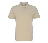 Asquith & Fox Men's Plain Short Sleeve Polo Shirt in Natural | Size: Small Asquith & Fox Natural S