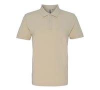 Plain Short Sleeve Polo Shirt Asquith & Fox Natural XL