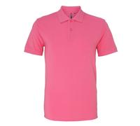 Asquith & Fox Men's Plain Short Sleeve Polo Shirt in Pale Pink | Size: Medium Asquith & Fox Pale Pink M