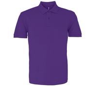 Asquith & Fox Men's Plain Short Sleeve Polo Shirt in Purple | Size: 2XL Asquith & Fox Purple 2XL