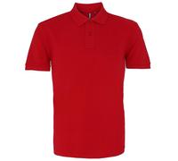 Asquith & Fox Men's Plain Short Sleeve Polo Shirt in Red | Size: 3XL Asquith & Fox Red 3XL