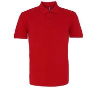Asquith & Fox Men's Plain Short Sleeve Polo Shirt in Red | Size: XL Asquith & Fox Red XL