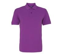 Asquith & Fox Mens Plain Short Sleeve Polo Shirt (Orchid) - Multicolour Cotton - Size 2XL