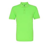 Asquith & Fox Mens Plain Short Sleeve Polo Shirt (Neon Green) - Multicolour Cotton - Size Medium