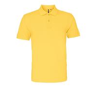 Asquith & Fox Mens Plain Short Sleeve Polo Shirt (Mustard) Cotton - Size Medium