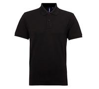 Asquith & Fox Men's Poly/Cotton Blend Polo Shirt, Black (Black 000), Large (Size:Large)