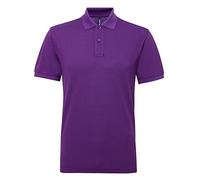 Asquith & Fox Men's Poly/Cotton Blend Polo Shirt, Purple (Purple 000), XX-Large (Size:2XL)