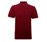 Asquith & Fox Men's Poly/Cotton Blend Polo Shirt, Red (Burgundy 000), Large (Size:Large)