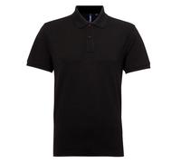 Asquith & Fox Men's Short Sleeve Performance Blend Polo Shirt in Black | Size: 3XL Asquith & Fox Black 3XL