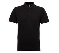 Asquith & Fox Men's Short Sleeve Performance Blend Polo Shirt in Black | Size: Medium Asquith & Fox Black M