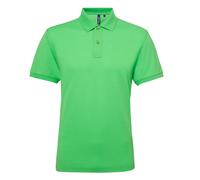 Asquith & Fox Mens Short Sleeve Performance Blend Polo Shirt (Lime) - Green - Size Large