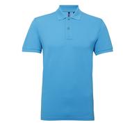 Asquith & Fox Mens Short Sleeve Performance Blend Polo Shirt (Turquoise) - Size Large
