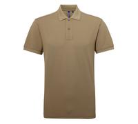 Asquith & Fox Mens Short Sleeve Performance Blend Polo Shirt (Khaki) - Size Small