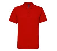 Asquith & Fox Mens Short Sleeve Performance Blend Polo Shirt (Red) - Size Small