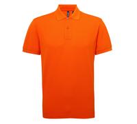 Asquith & Fox Mens Short Sleeve Performance Blend Polo Shirt (Orange) - Size Small