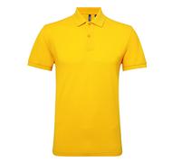 Asquith & Fox Mens Short Sleeve Performance Blend Polo Shirt (Sunflower) - Yellow - Size Medium